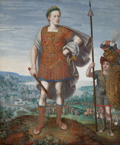 Kaiser Matthias (1557-1619), Bildnis als Erzherzog in ganzer Figur, als P. Cornelius Scipio Africanus maior by Lucas van Valckenborch