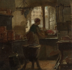 Kitchen Interior by Matthijs Maris