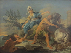 La dispute de Minerve et de Neptune pour parrainer Athènes by Nöel Hallé