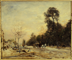 La route de la Révolte, le soir by Henri Michel-Lévy