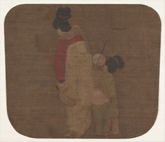 Lady and Children by anonymous painter