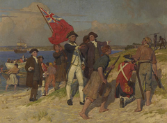 Landing of Captain Cook at Botany Bay, 1770 by E. Phillips Fox