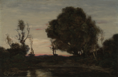 Landscape at Dusk by Henri Harpignies