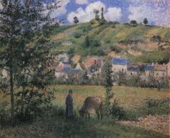 Landscape at Le Valhermeil, Auvers-sur-Oise by Camille Pissarro