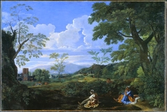 Landscape with a Woman Washing her Feet by Nicolas Poussin