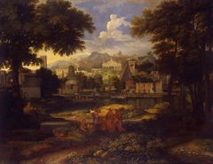 Landscape with Moses Saved from the Nile by Étienne Allegrain