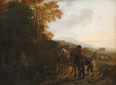 Landscape with Mounted Figures by Jan Both