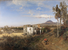 Landschaft bei Pompeji by Oswald Achenbach