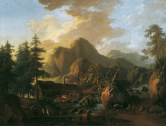 Landschaft mit Hammerwerk by Martin von Molitor