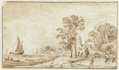 Landschap by Allaert van Everdingen