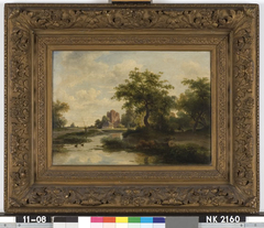 Landschap met de ruïnes van kasteel Brederode by Andreas Schelfhout