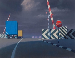 Level Crossing by Jeffrey Smart