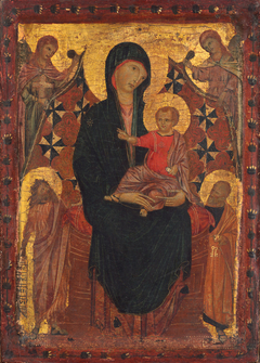 Madonna and Child with Saint John the Baptist, Saint Peter, and Two Angels by Cimabue