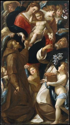 Madonna and Child with Saints Francis and Dominic and Angels by Giulio Cesare Procaccini