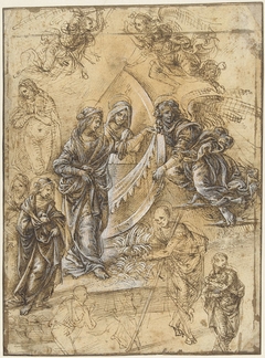 Madonna, heilige vrouwen, engelen en figuren by Unknown Artist