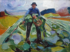 Man in the Cabbage Field by Edvard Munch