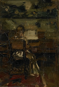 Meisje aan de piano by Jacob Maris