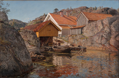 Mellom klipper. Møl, Ny-Hellesund by Amaldus Nielsen