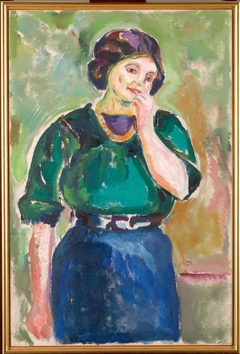 Model in Green and Blue by Edvard Munch