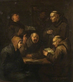 Monks singing by Egbert van Heemskerk