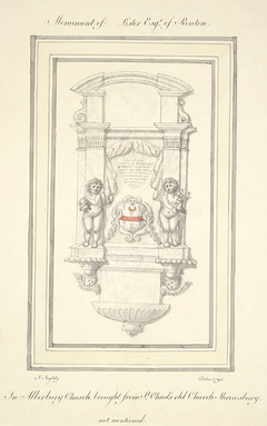 Monument of -- Lister Esq, of Routon by John Ingleby