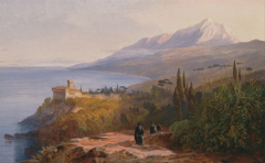 Mount Athos and the Monastery of Stavronikéte by Edward Lear