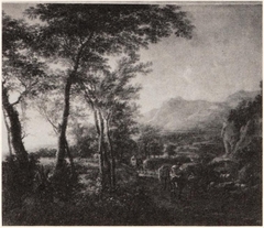 Mountain landscape with a mulerider by Jan Both