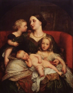 Mrs George Augustus Frederick Cavendish-Bentinck and her Children by George Frederic Watts