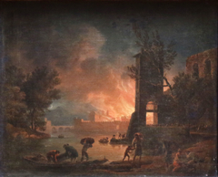 Night Fire by Claude-Joseph Vernet