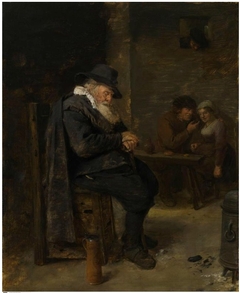 Old man in an inn by Adriaen Brouwer