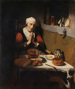 Old Woman Saying Grace, Known as ‘The Prayer without End’ by Nicolaes Maes