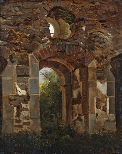 Passage in the Ruin of the Sacred Heart Abbey near Meißen by Georg Heinrich Crola