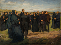 Peasant Funeral by Knud Larsen