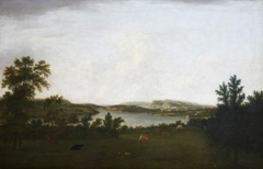 Plymouth, Mount Edgcumbe, and Plymouth Sound, seen from Saltram by William Tomkins