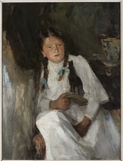 Portrait of a girl by Jan Ciągliński