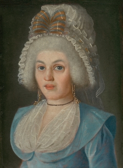 PORTRAIT OF A LADY IN LACE BONNET by Anonymous