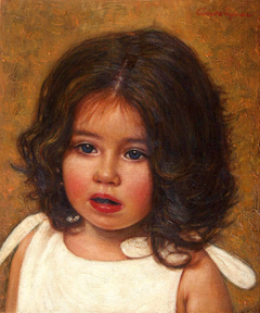 "Portrait of a little girl" by Οδυσσέας Οικονόμου