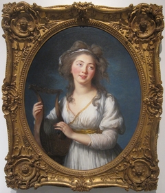 Portrait of a Young Woman Playing a Lyre by Elisabeth Louise Vigée Le Brun