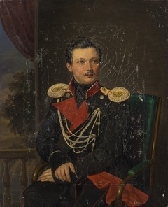 Portrait of Aide-de-camp of of His Imperial Majesty Pyotr A. Balashov (1811-1845) by Pimen Orlov