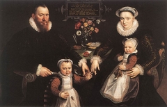 Portrait of Antonius Anselmus, His Wife and Their Children by Maerten de Vos