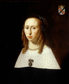 Portrait of Elisabeth Hooftman van Godlinze gezegd Eyckelenberg (1625-....) by Jan de Stomme