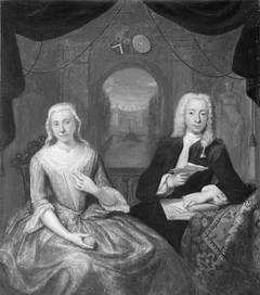 Portrait of Gualterus Petrus Boudaen (1704-1781) and his wife Catharina Margaretha Romswinckel (1704-1750) by Jan Maurits Quinkhard