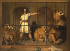 Portrait of Mr. Van Amburgh, As He Appeared with His Animals at the London Theatre by Edwin Henry Landseer