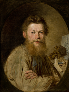 Portrait of Sculptor Kazimierz Wakulski by Antoni Kozakiewicz