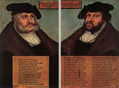 Portraits of Johann I and Frederick III the Wise, Electors of Saxony by Lucas Cranach the Elder