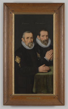 Portret "Twee oversten van een St. Joris schuttersgilde" op hout, toegeschreven aan P. Pourbus jr., ca.1580 by Frans Pourbus the Younger