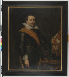 Portret van een onbekende officier by Jan van Ravesteyn