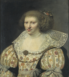 Portret van een vrouw by Jan van Ravesteyn