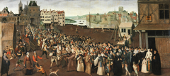 Procession de la Ligue sur la place de Grève. by Anonymous