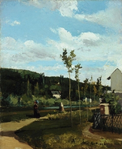 Promenade sur un chemin, La Varenne-Saint-Hilaire by Camille Pissarro